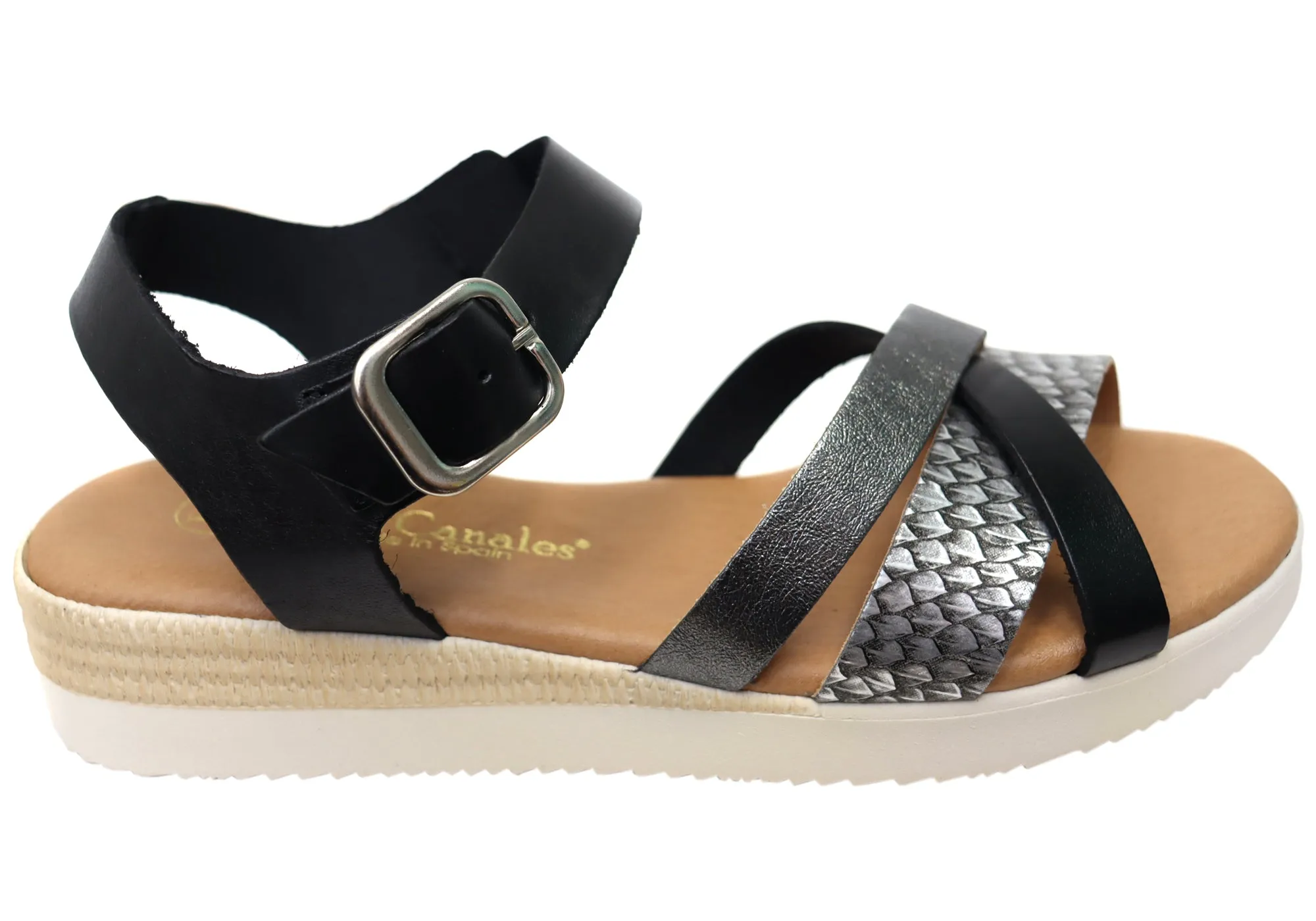 Lola Canales Lizzie Womens Comfortable Leather Sandals Made In Spain Ventilated Urban Gear