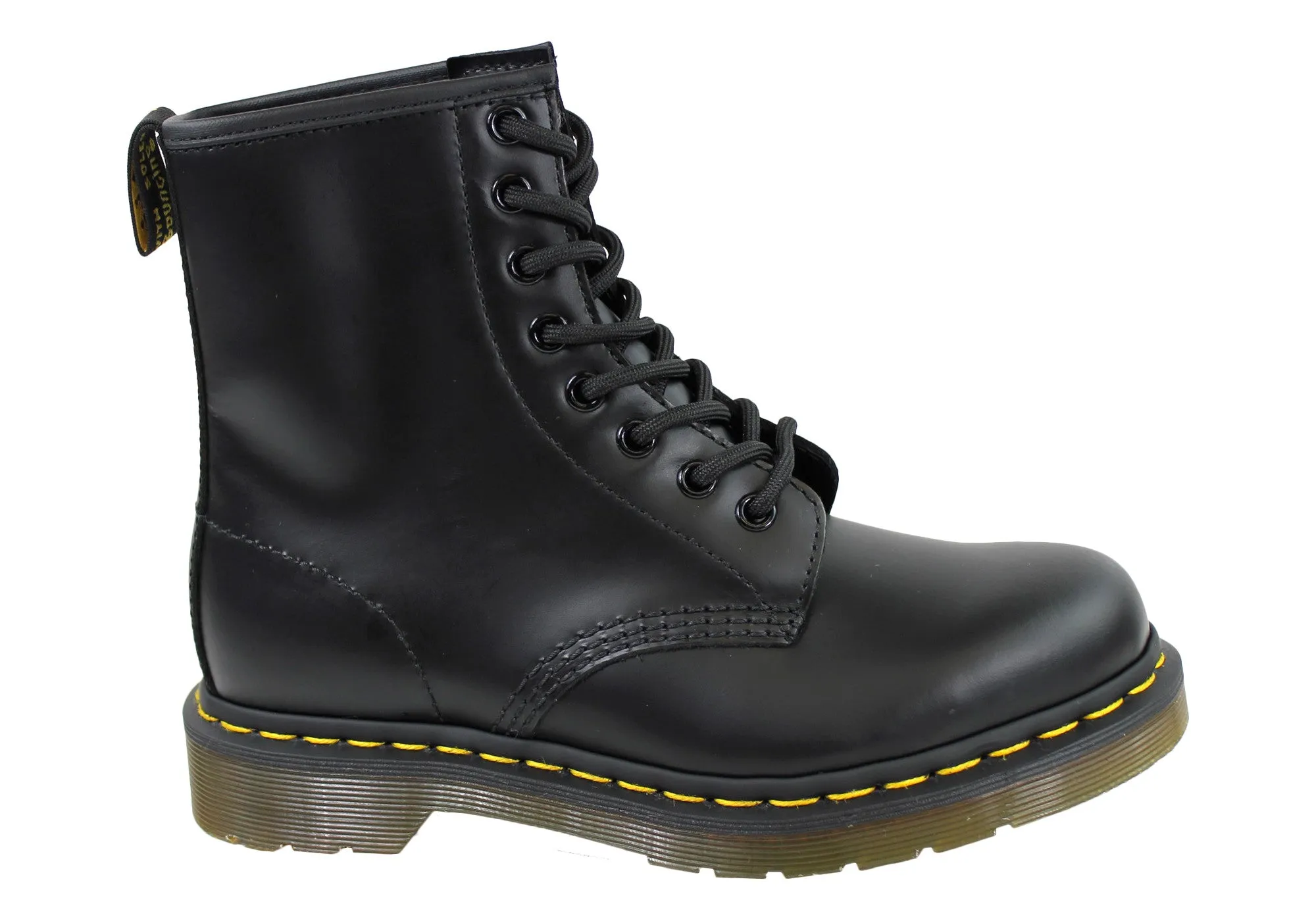 Premium Leather Snow Season Dr Martens 1460 Black Smooth Unisex Leather Lace Up Fashion Boots