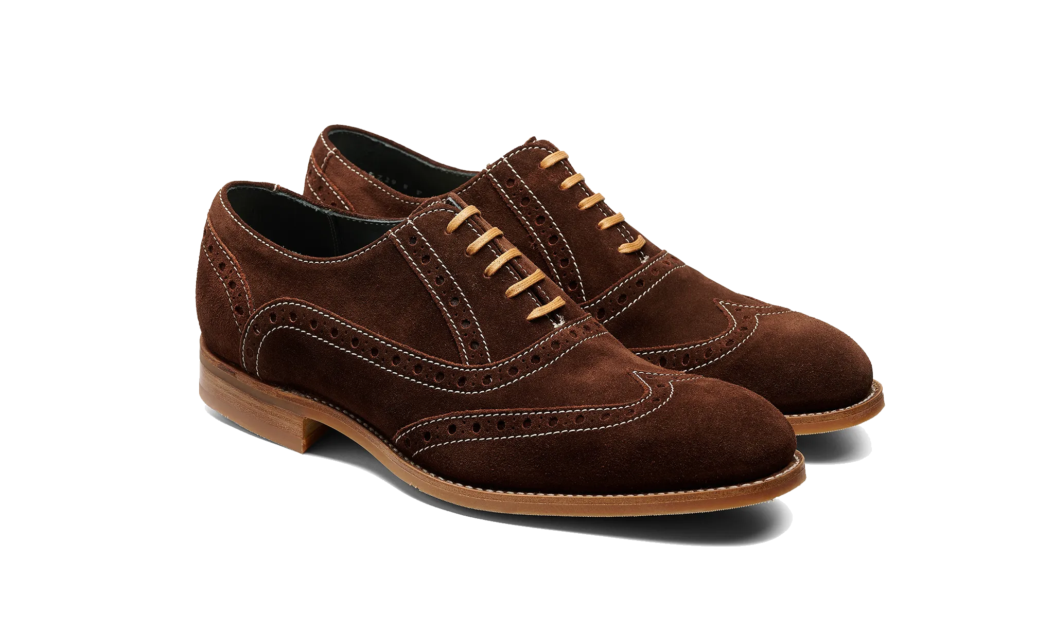 Grant - Spice Suede Perforated Details Quiet Design