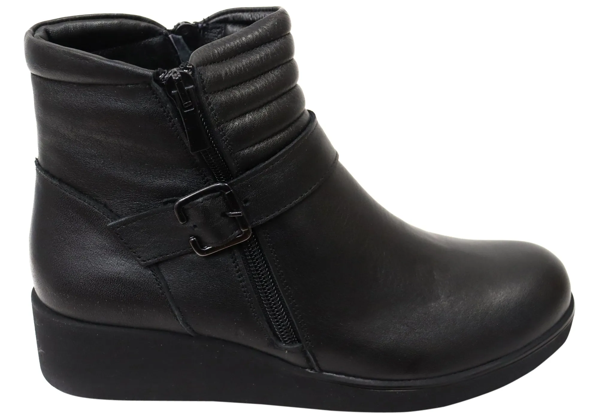 Orizonte Linger Womens European Comfortable Leather Ankle Boots Comfortable Tongue