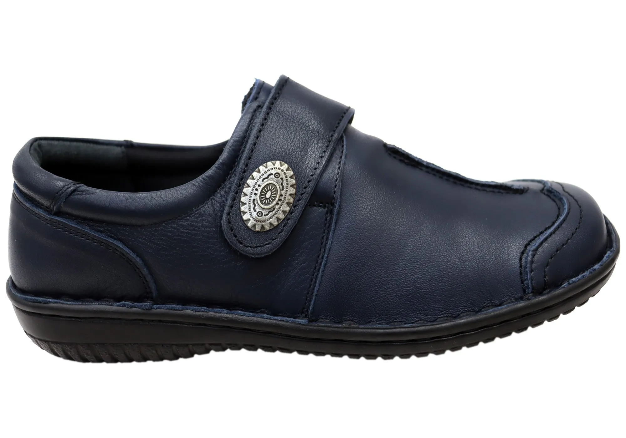 Waterproof Standing All Happy Move Cabello Comfort 5072-27 Womens Leather Adjustable Strap Wide Fit Shoes