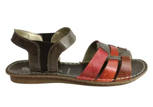 Travel Glam breathable materials Andacco Mona Womens Comfortable Flat Leather Sandals Made In Brazil