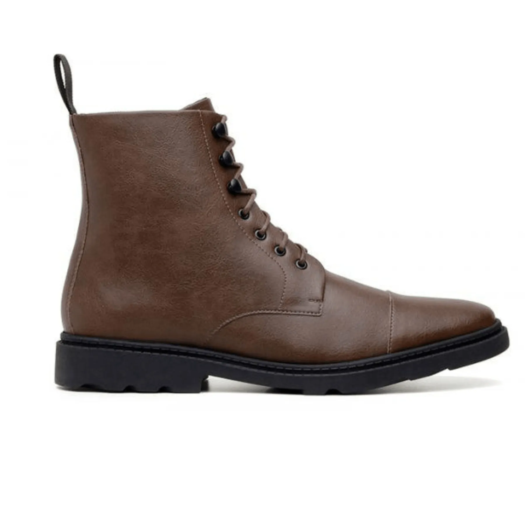 'Work Boot 2.0' Vegan Lace-Up Boot by Ahimsa - Cognac Sea Breeze Supportive Core Fitness Training