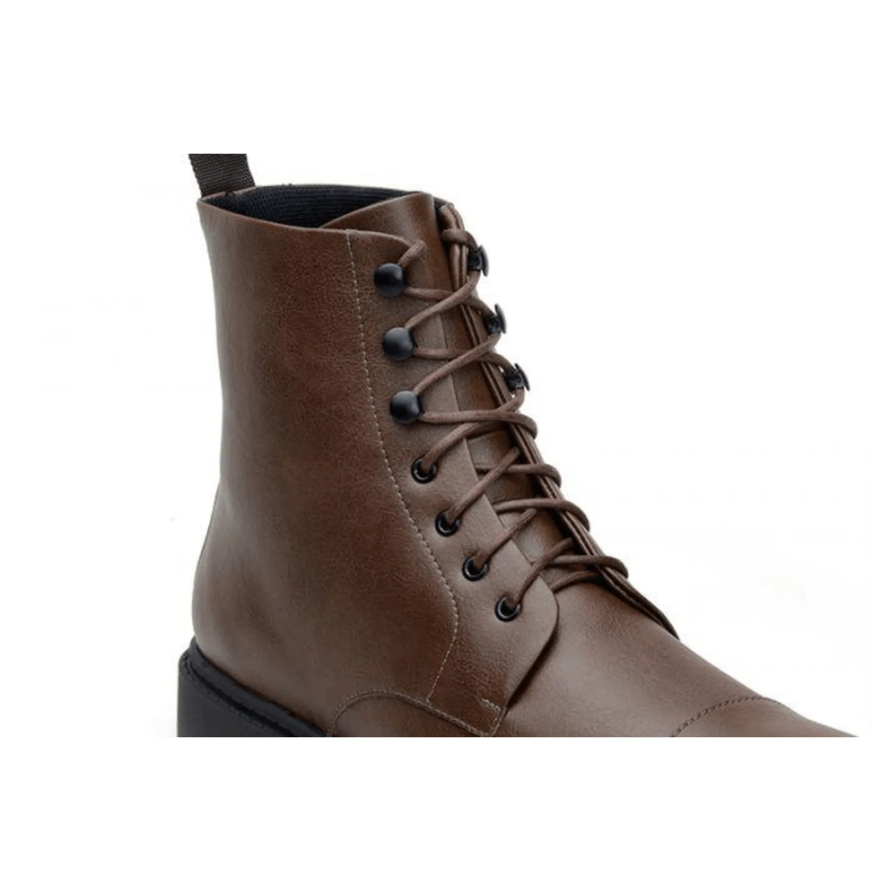 'Work Boot 2.0' Vegan Lace-Up Boot by Ahimsa - Cognac Free Soul