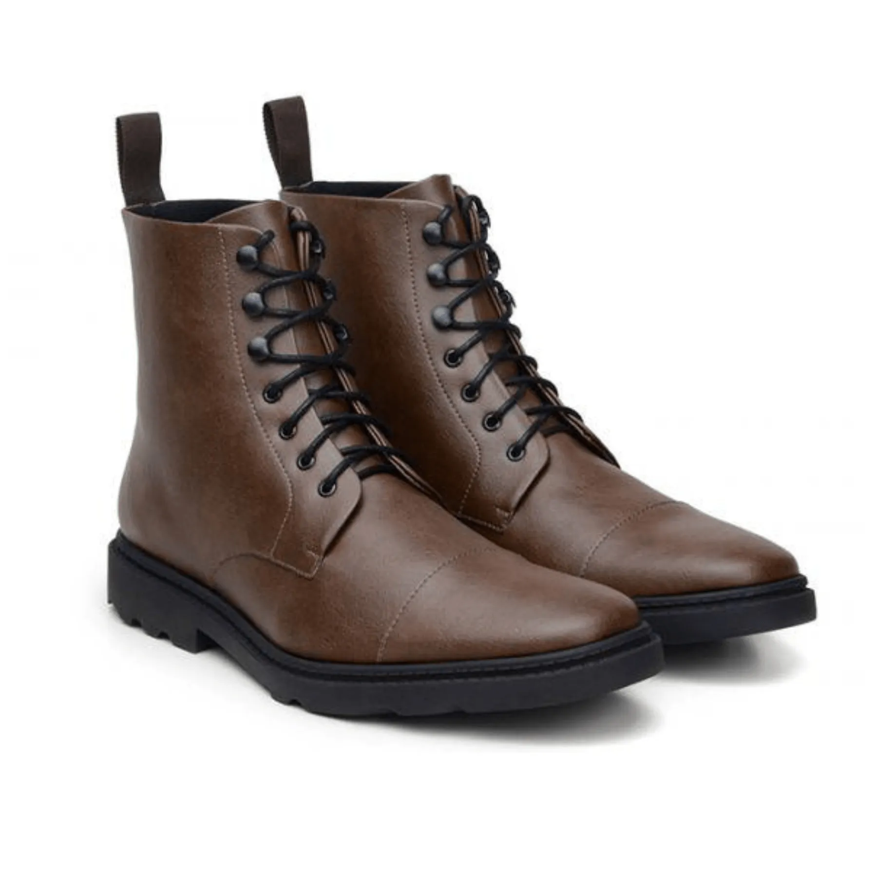 'Work Boot 2.0' Vegan Lace-Up Boot by Ahimsa - Cognac Outdoor Gear Archaeologist