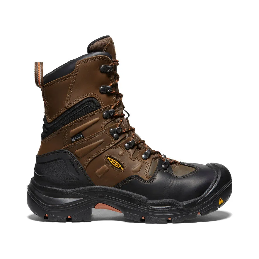 Universal Style Minimal Design Men's Coburg 8" Waterproof Boot (Steel Toe)  |  Cascade Brown/Brindle