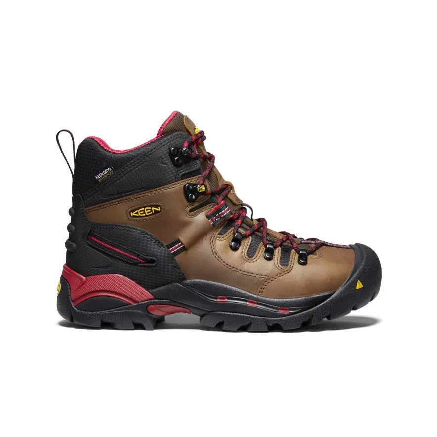 Indoor Mud Resistant Hiking Trails Men's Pittsburgh 6" Waterproof Boot (Steel Toe)  |  Bison