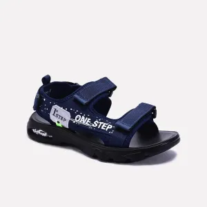 Post Gym Comfortable Summer Walk Blue Velcro Strap Sandals 0141181
