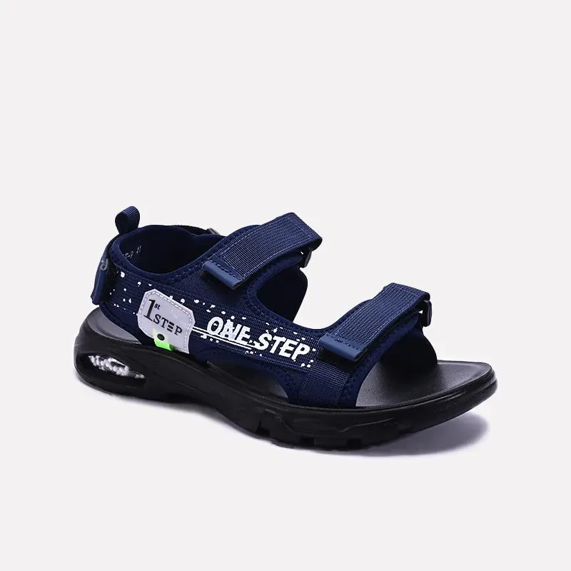 All terrain Neutral Look Blue Velcro Strap Sandals 0141181