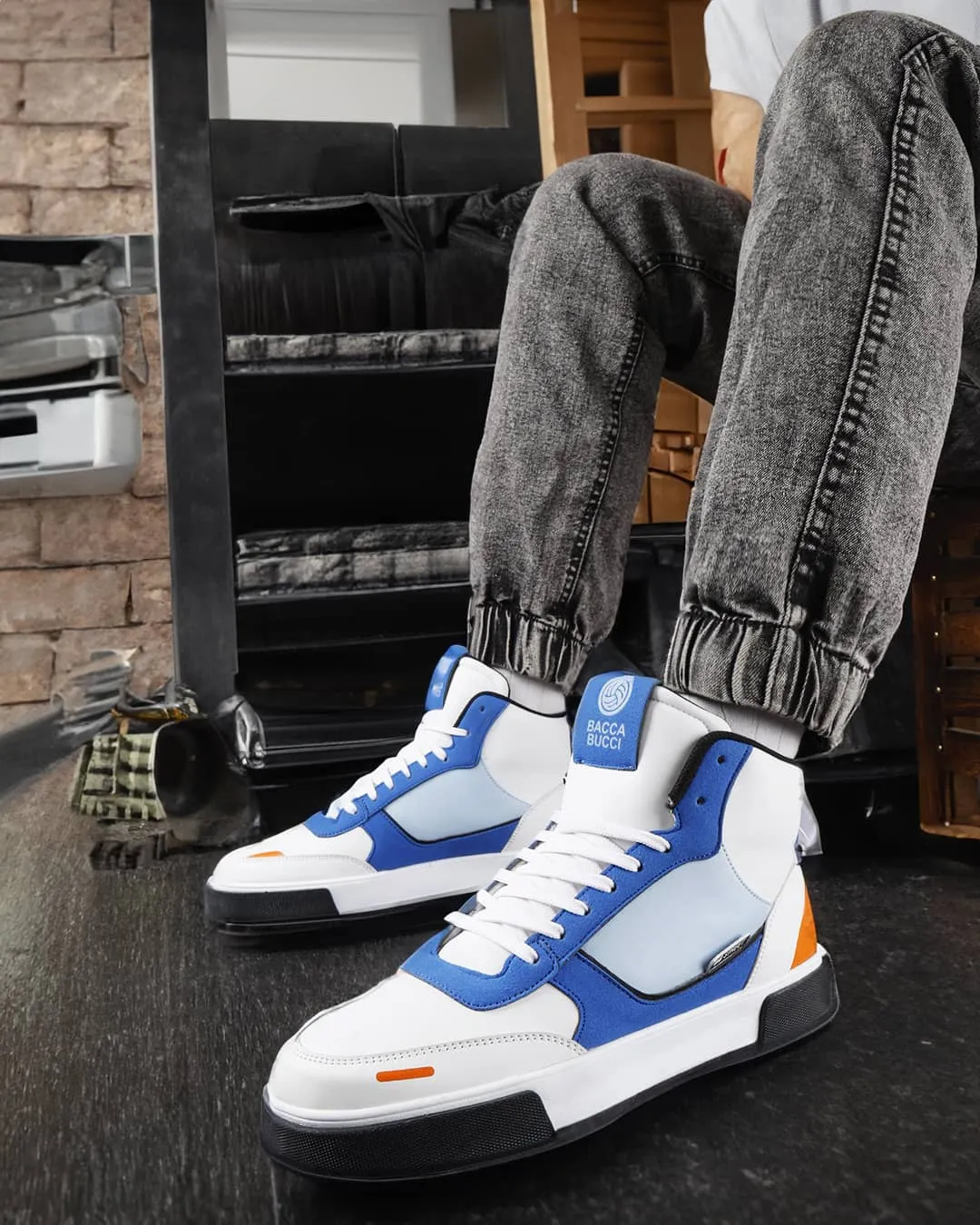 All Day Rainy Day Bacca Bucci High-top SKYLINE SOARER Men's Sneakers - Gen Z Style Elevation