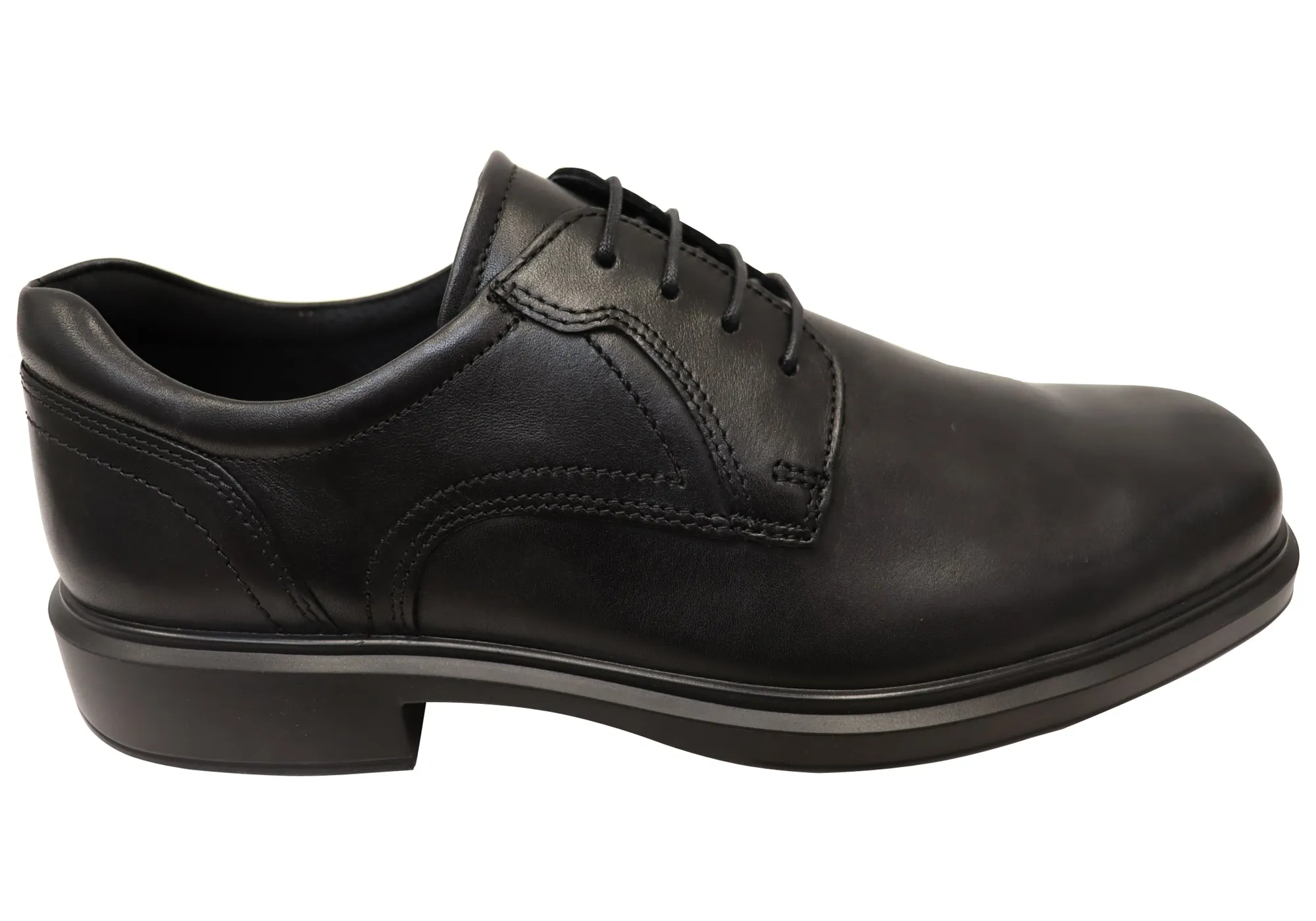 ECCO Mens Helsinki 2 Mens Plain Derby Comfortable Leather Dress Shoes Teen Edge Kind Step