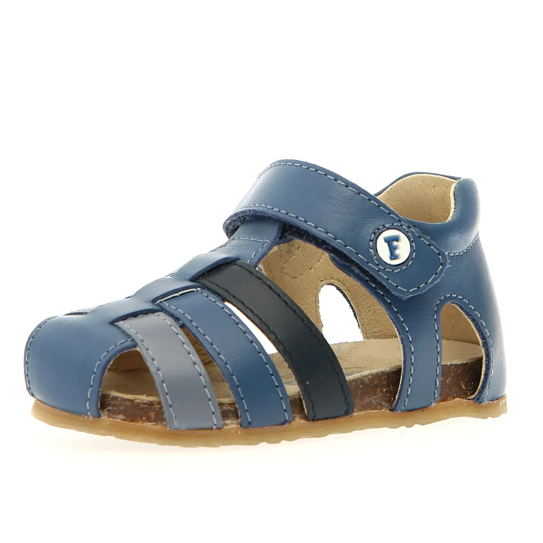 Boardwalk Glam waterproof Falcotto Boy's Alby Sandals - Azure / Navy / Celeste