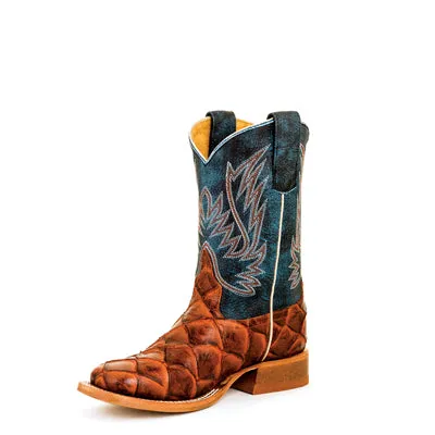 Horsepower Cognac Fish Print Children's Boot Urban Ready