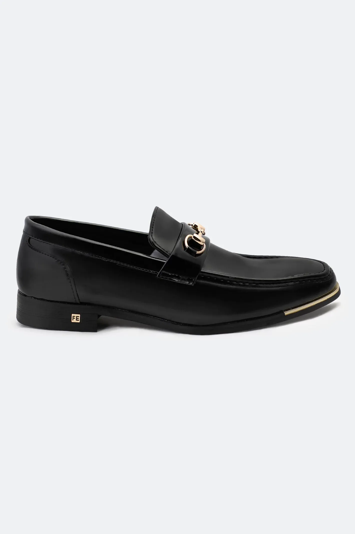 Black Horsebit Formal Shoes Clean Surface Best Man Outfit