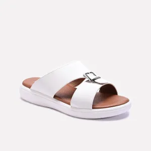 White Comfy Casual Slippers 0151086 Shock Absorbing Insole