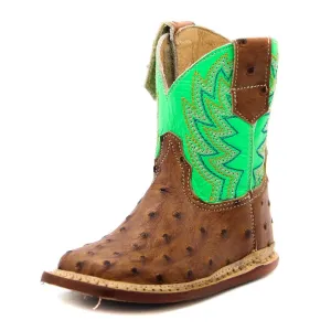 Anti-bacterial Roper Ostrich Print Cowbaby Boot