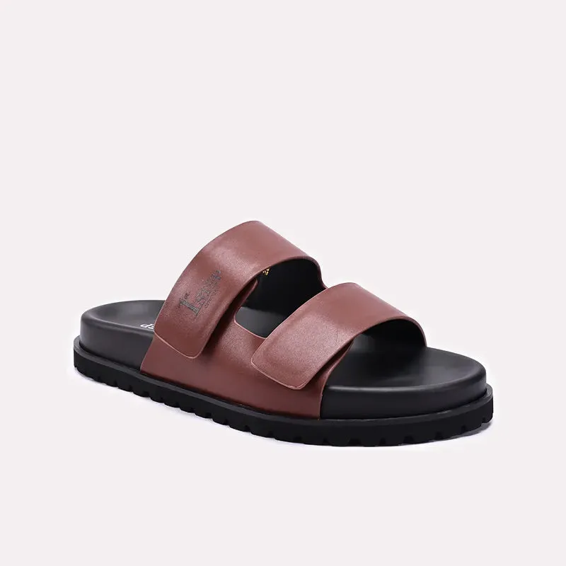 Anti   Fatigue Brown Casual Slippers Mens 0151147