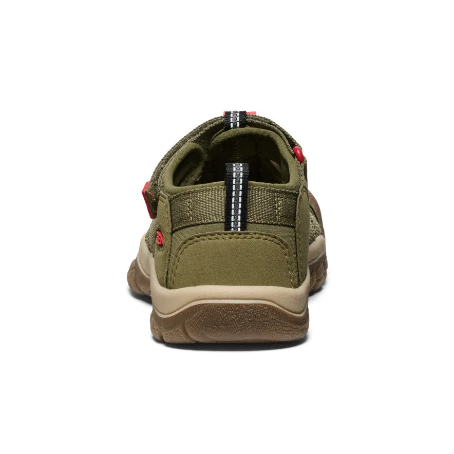 Big Kids' Newport H2  |  Martini Olive/Aura Orange Work Light padded sole