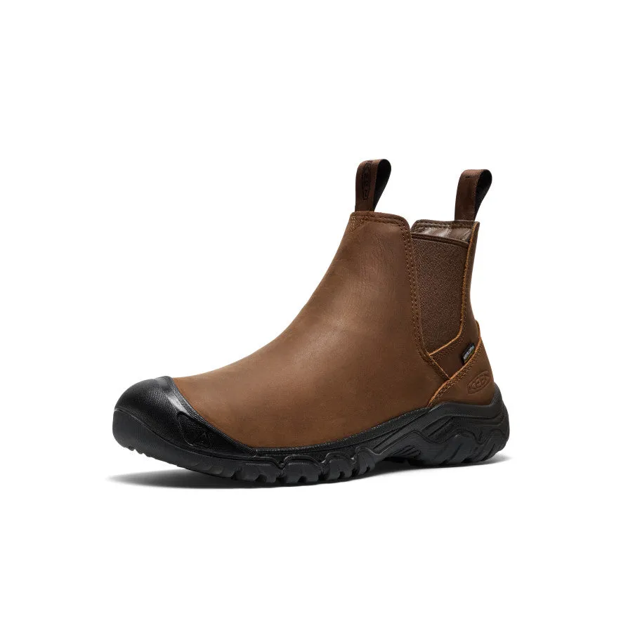 Closed Toe Design Cozy Feel Men's Anchorage IV Waterproof Boot  |  Dark Earth/Black