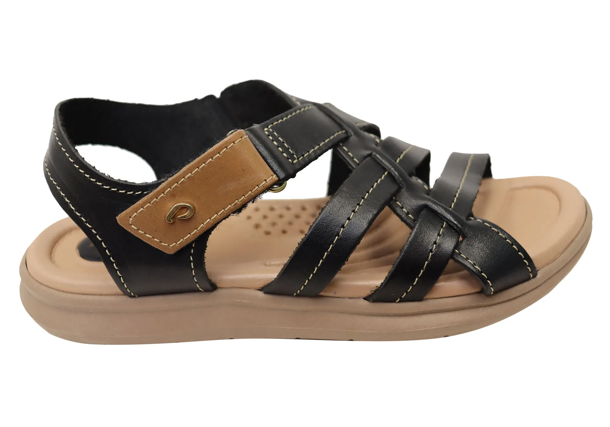 Pegada Gayle Womens Comfortable Leather Sandals Made In Brazil Non-Slip Sole Lite Mode