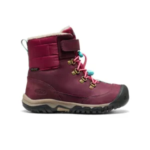 All weather Bold Life Big Kids' Kanibou Waterproof Winter Boot  |  Fig/Pink Lemonade