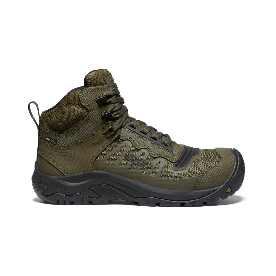 Men's Reno Mid Waterproof (Carbon Toe)  |  Dark Olive/Black Hiking Padded Tongue