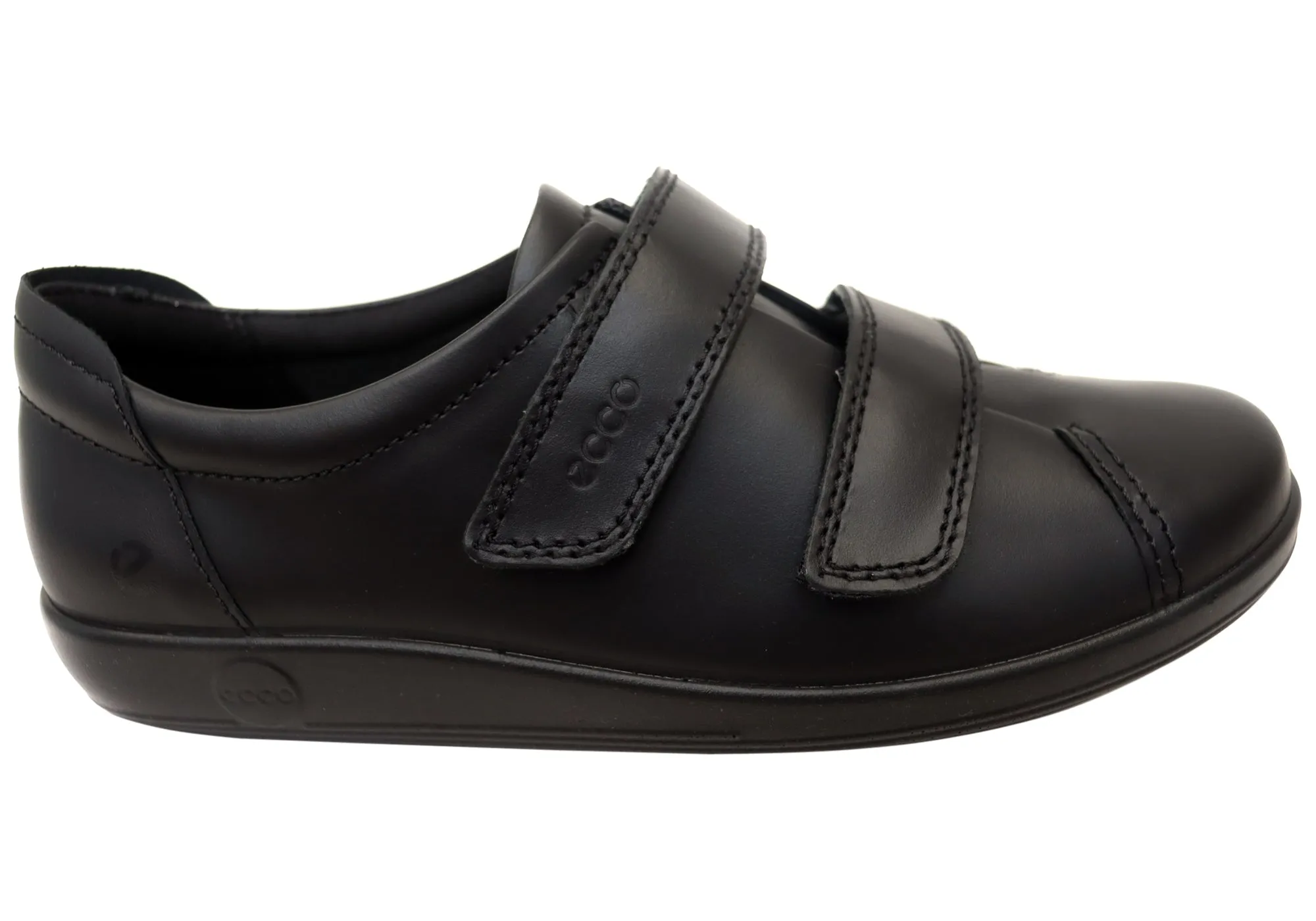 ECCO Soft 2.0 Womens Adjustable Straps Leather Walking Shoes All Day Rainy Day