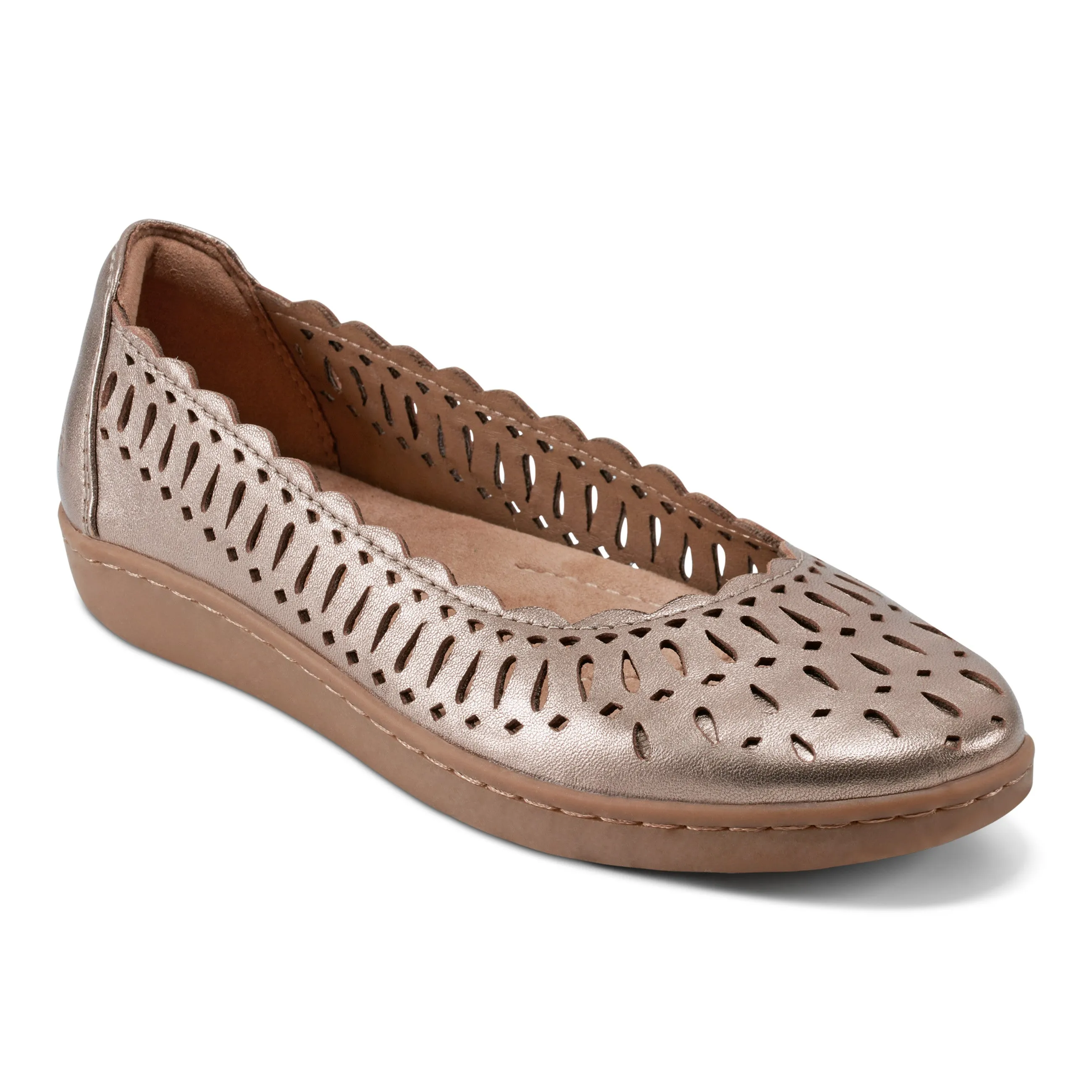 Minimal Detail Luna Round Toe Casual Slip-on Ballet Flats