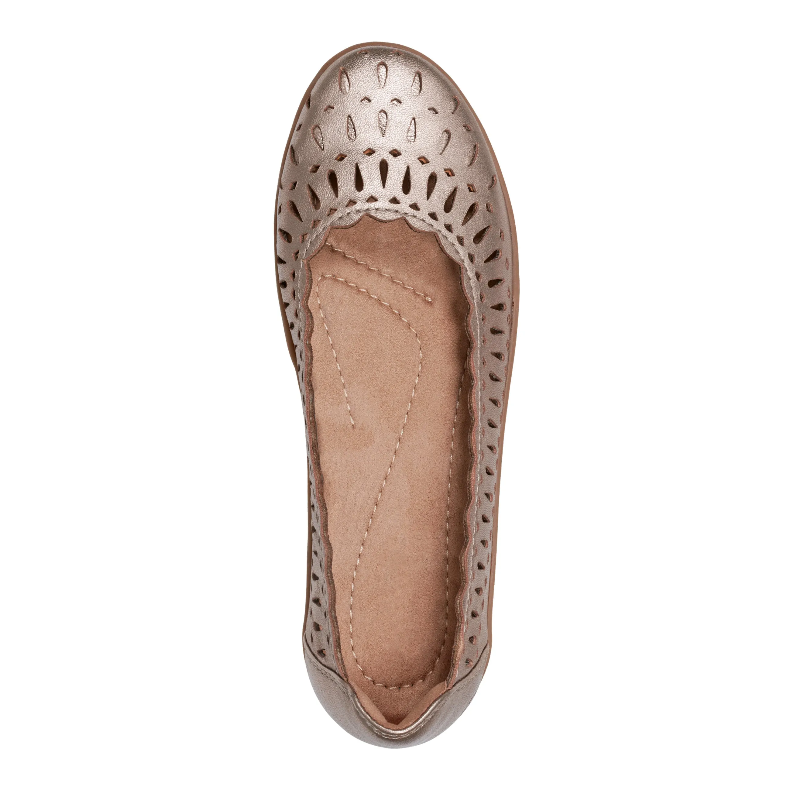 Elastic Band Reel Fit Luna Round Toe Casual Slip-on Ballet Flats