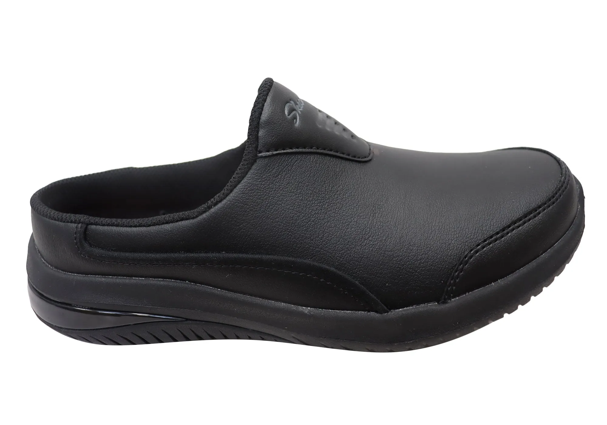 Show Stage Skechers Womens Dantey Maliny Leather Slip Resistant Work Shoes