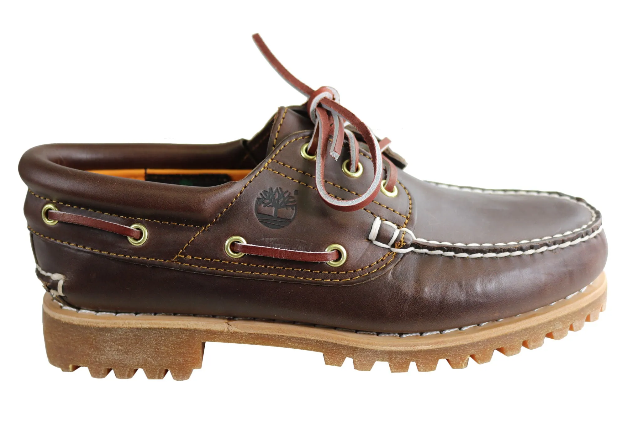 Timberland Mens Leather Authentics 3 Eye Classic Boat Shoes Weightless Wear