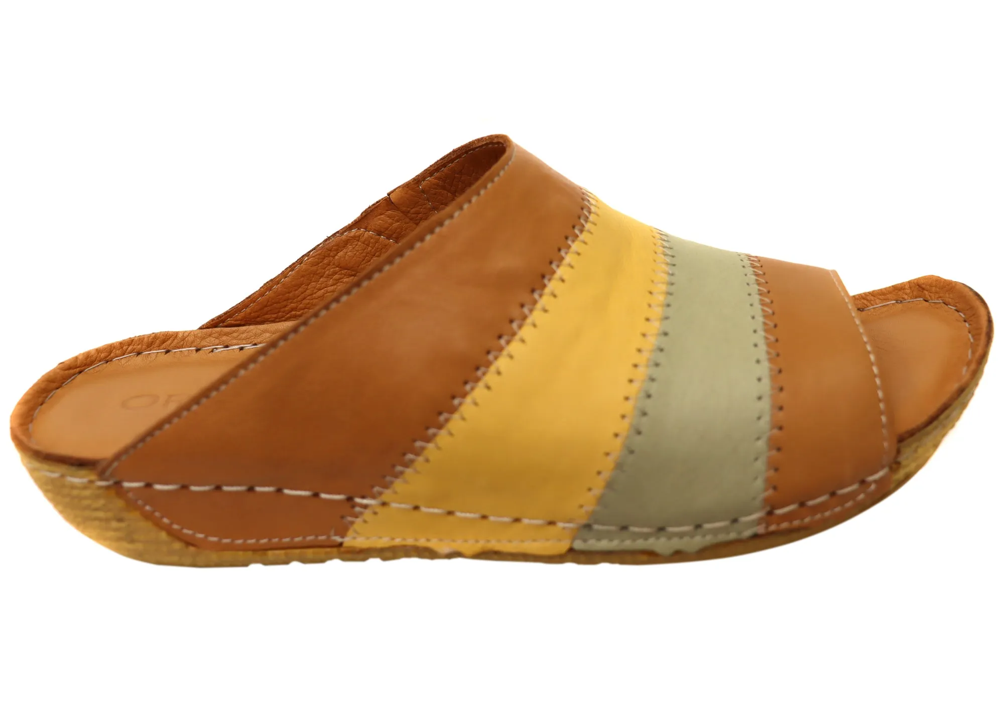 Comfortable summer shoes Orizonte Nina Womens European Comfortable Leather Slides Sandals