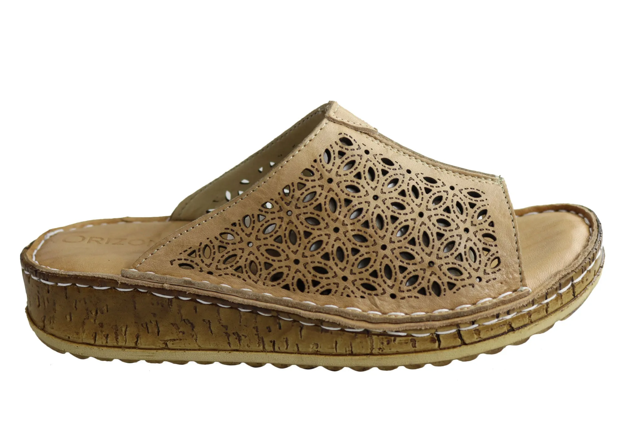 Suede Orizonte Jingle Womens European Leather Comfortable Sandals Slides