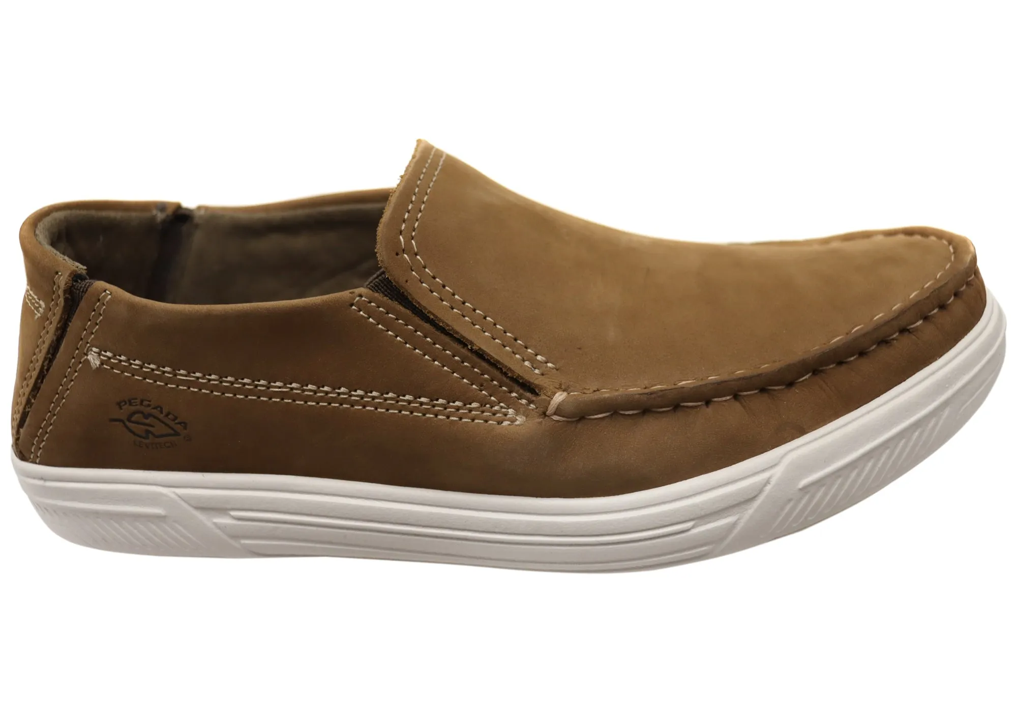 Pegada Rye Mens Comfortable Brazilian Leather Slip On Casual Shoes Daily Flow
