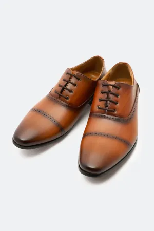 Tan Formal Oxford Shoes Dressy Style