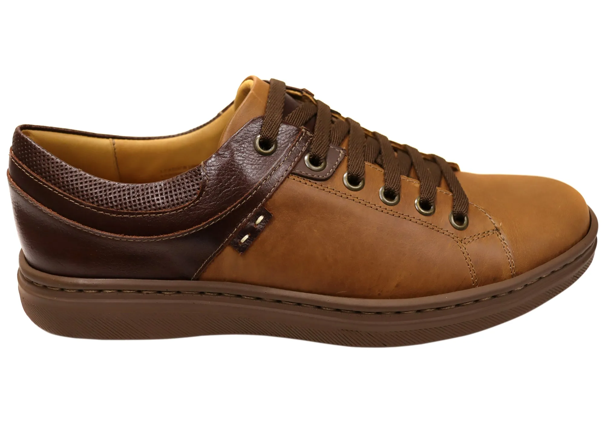 Outdoor Style Opananken Angus Mens Comfortable Brazilian Leather Lace Up Shoes