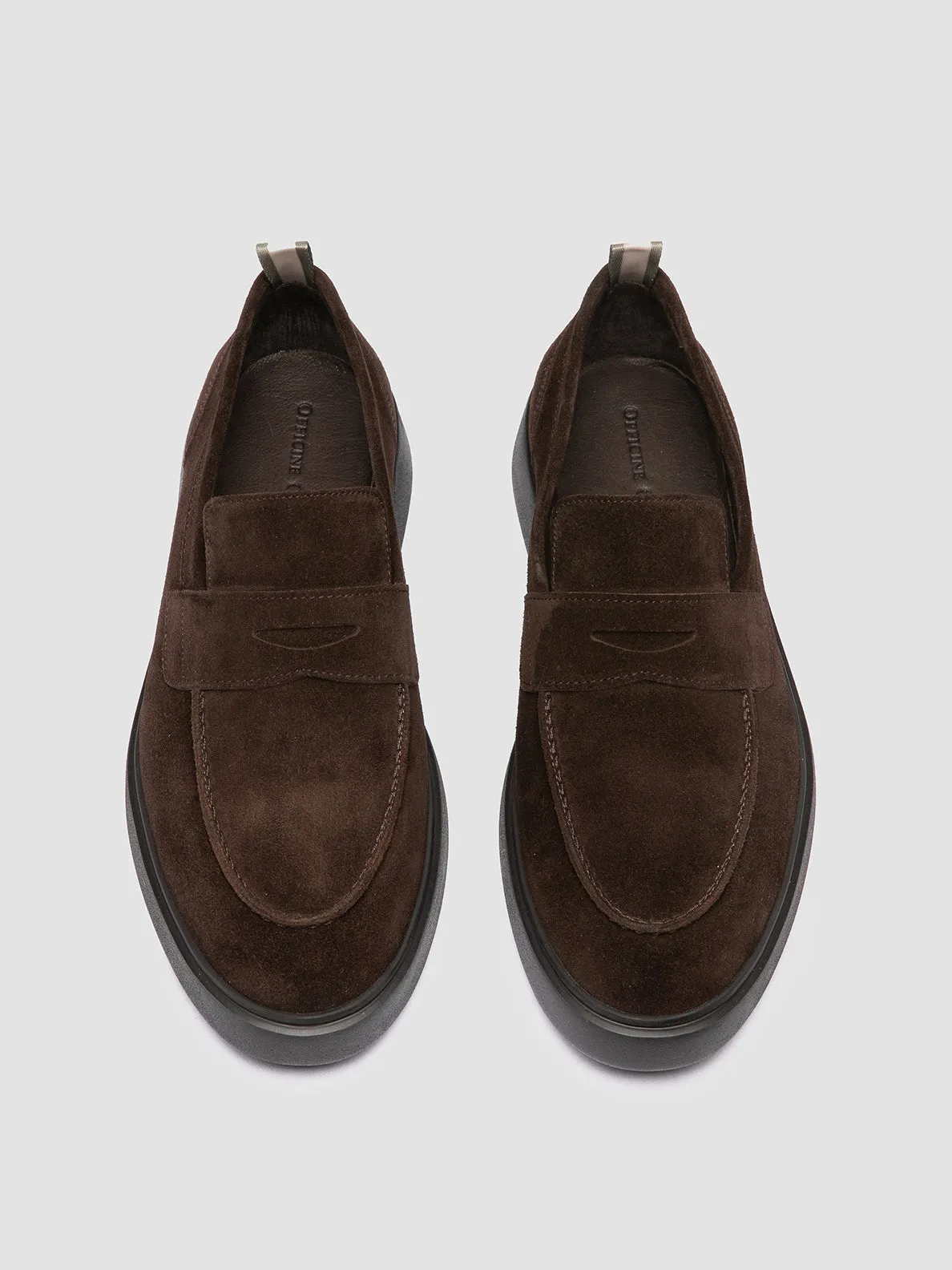 Bend Hike Breath Option FRAME 001 - Brown Suede Penny Loafers
