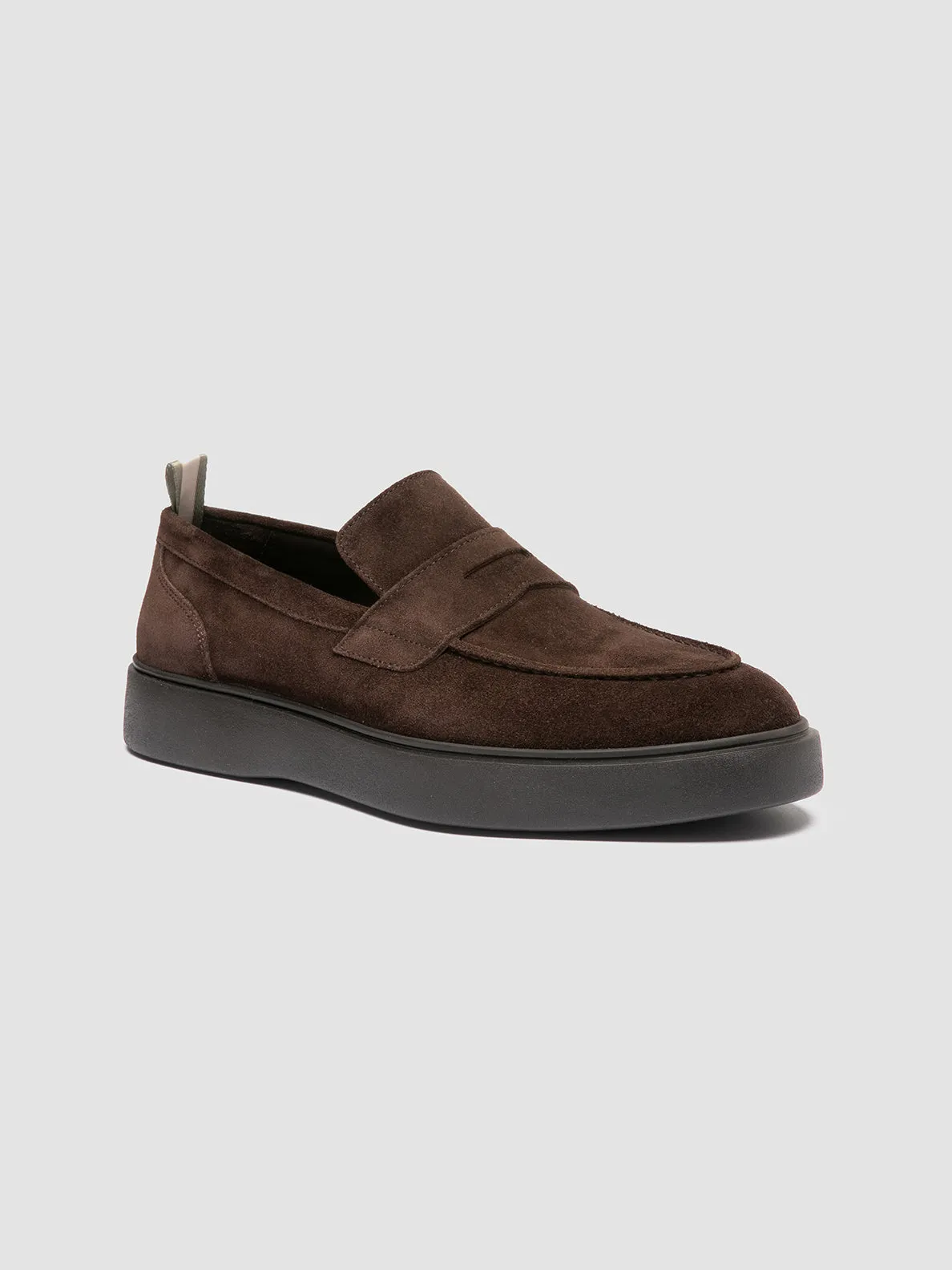 Comfort Ankle Everyday Wearability FRAME 001 - Brown Suede Penny Loafers