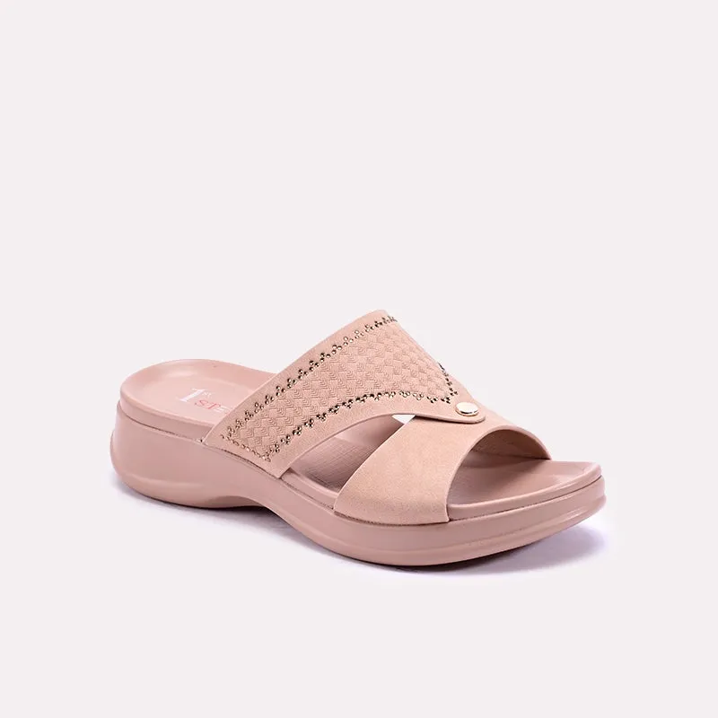 Rubber Outsole Comfort Sandal Shoes Josette Pink Chunky Casual Slippers 0412742