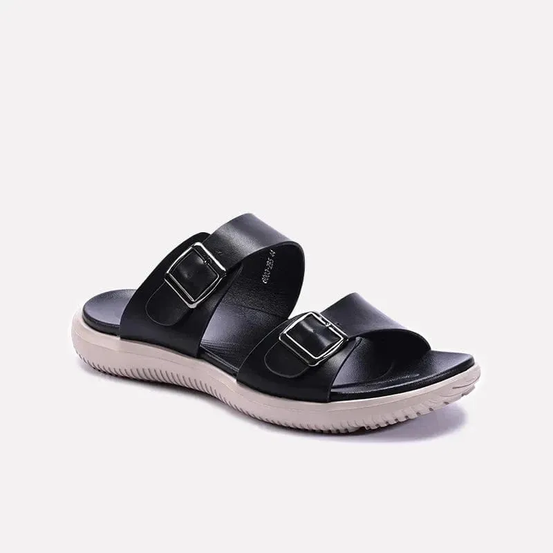 Maximum Durability Minimalist Look Black Casual Slippers Men 0151066
