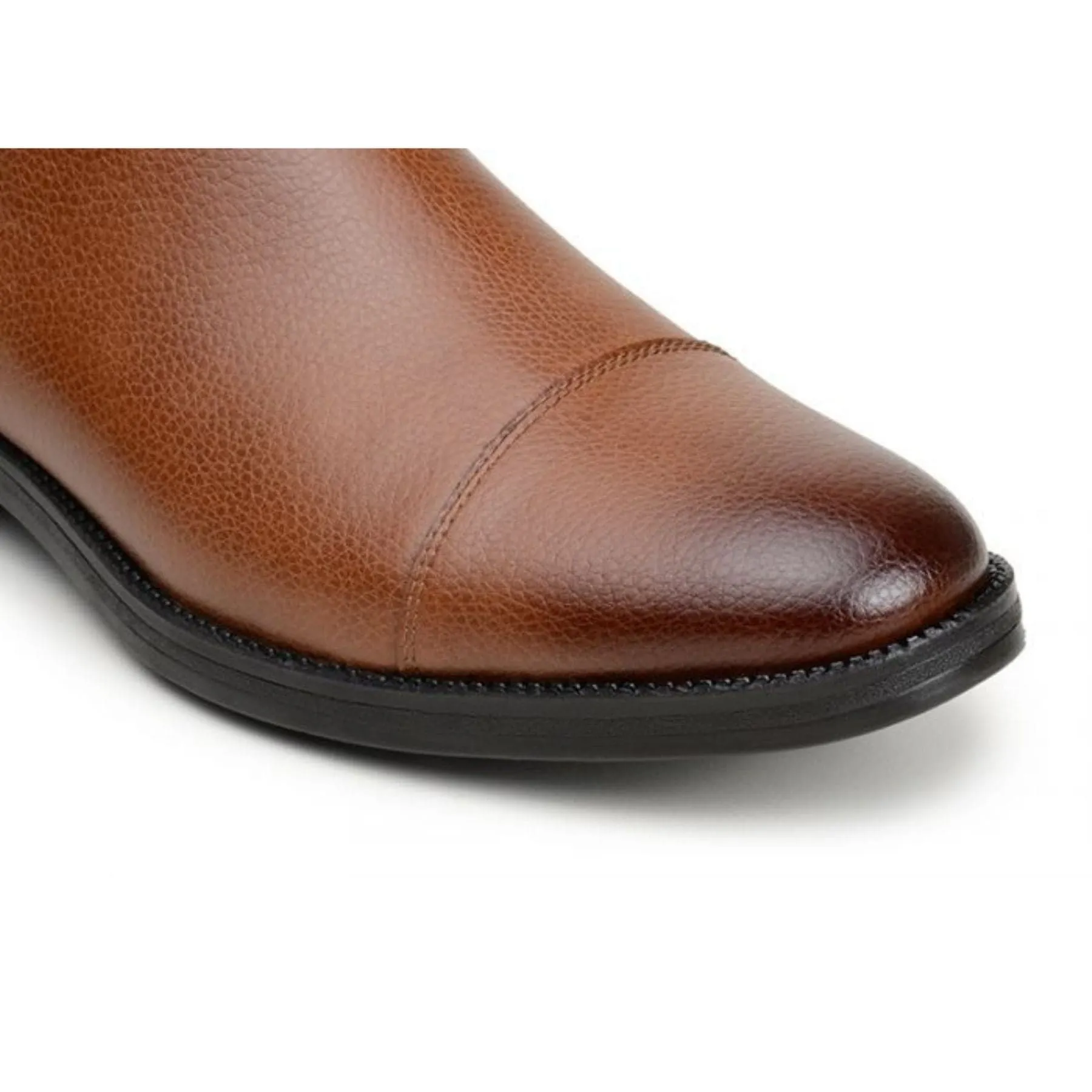 Comfort Midsole 'Terni' classic vegan leather Chelsea boot by Vincente Verde -  cognac