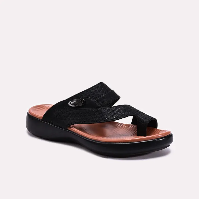 Strap Black Mens Casual Slippers 0151161