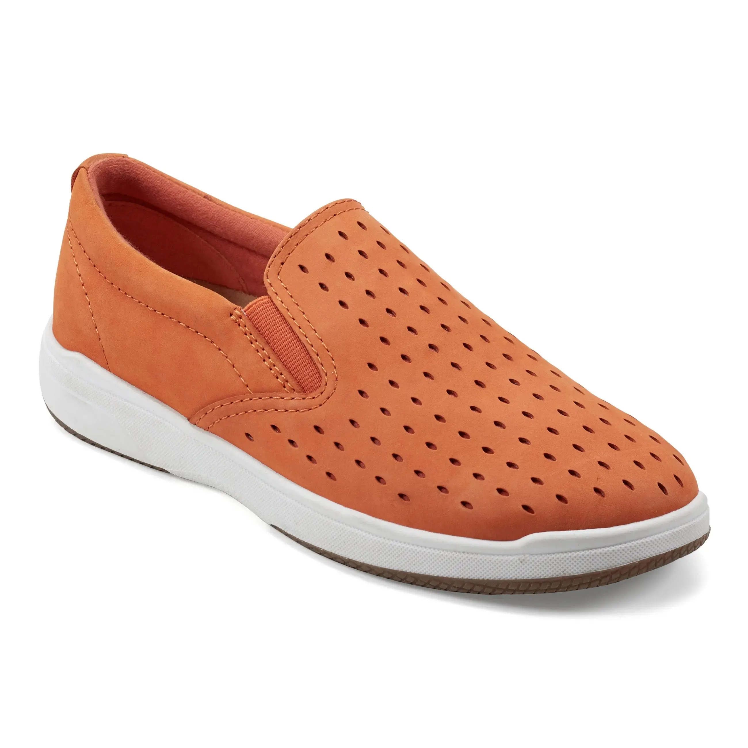 Bold Tone Cyber Mode Nel Laser Cut Round Toe Casual Slip-on Sneakers