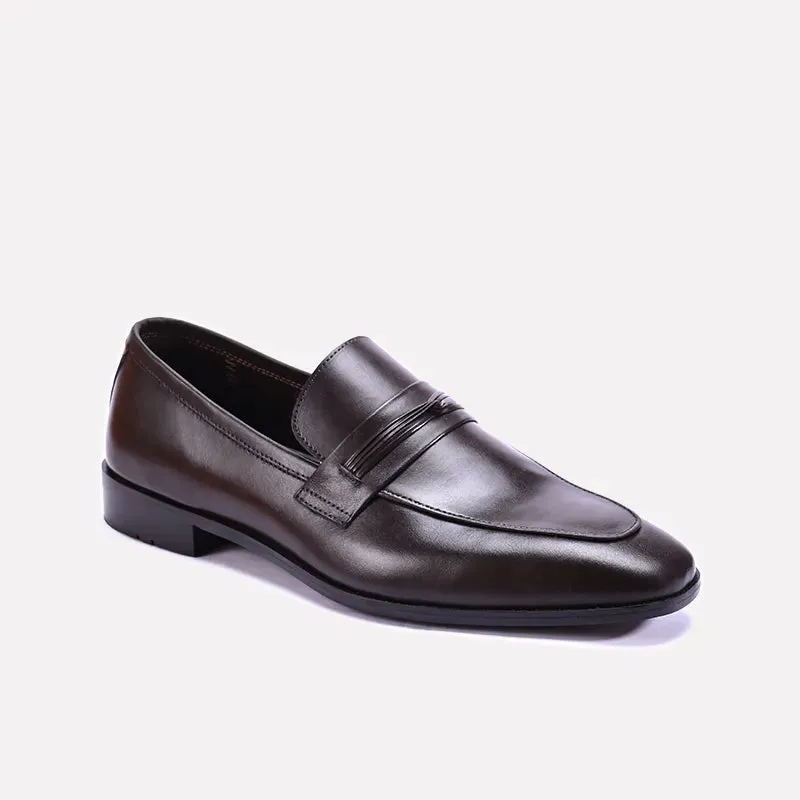 Clarendon Brown Formal Slip On Shoes 0111283 Main Shade