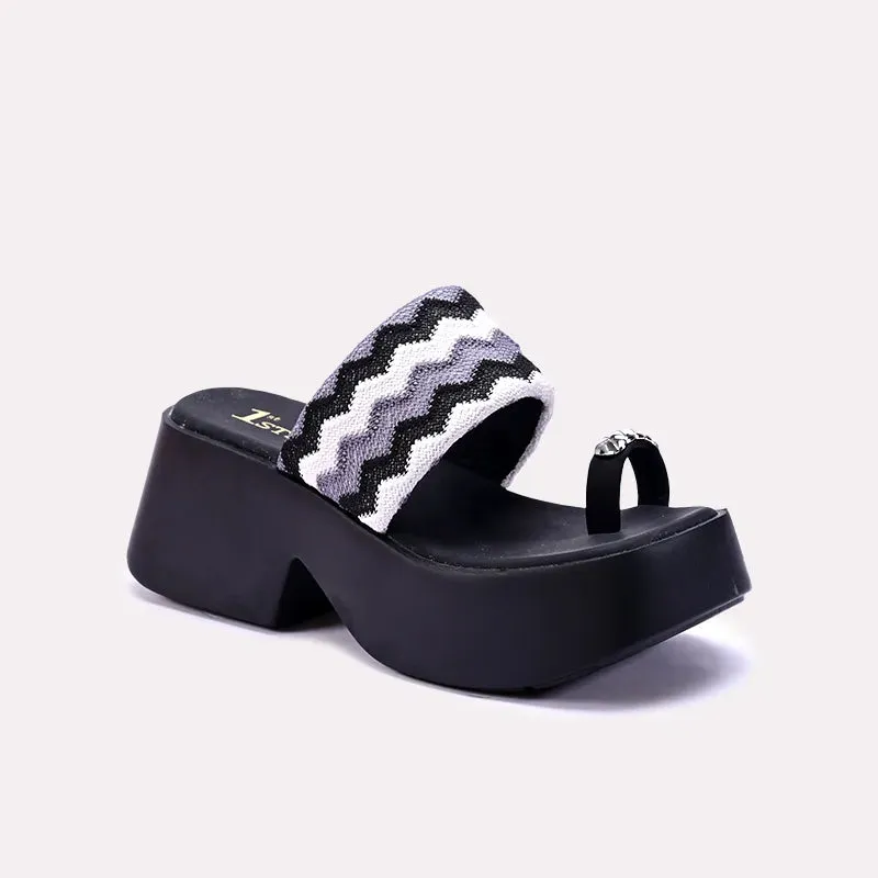 Reinforced toe Comfort Lining Sheridan Black Chunky Casual Slippers 0412713