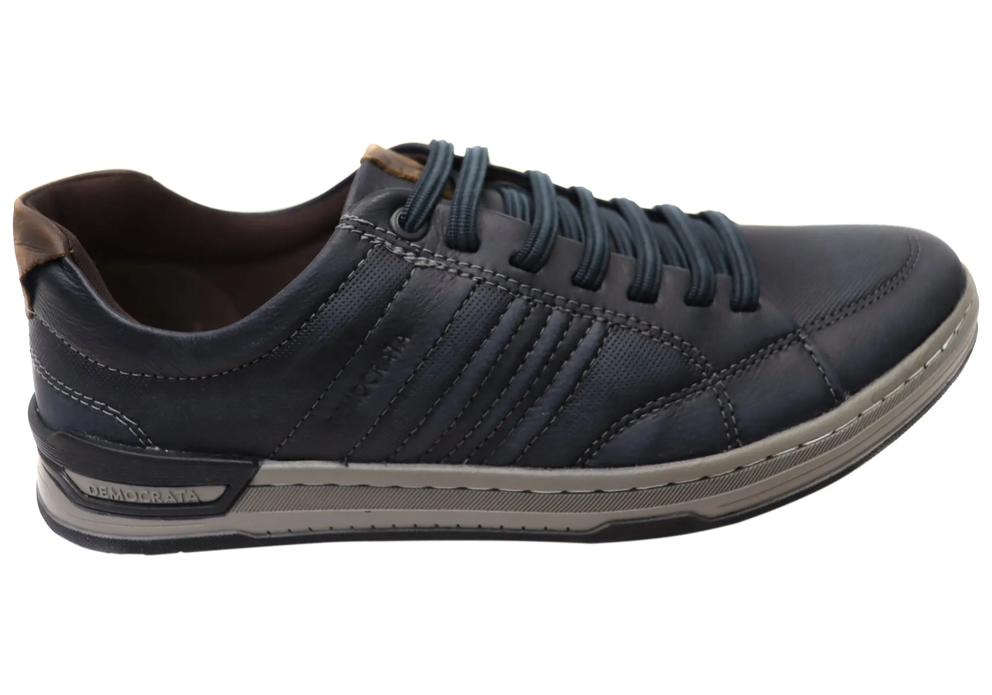 Democrata Tyler Mens Comfortable Leather Casual Shoes Made In Brazil Urban Sleek Garden Tour