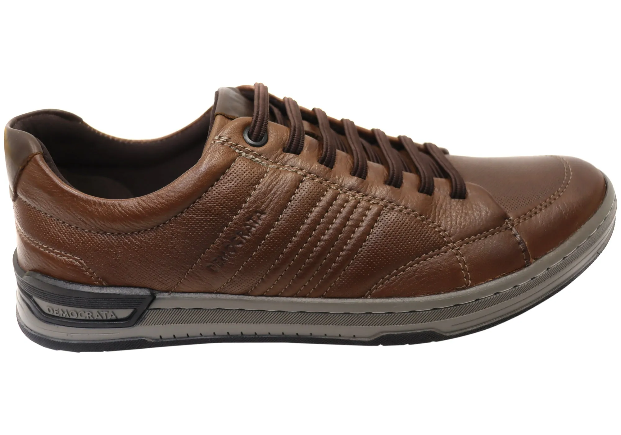 Democrata Tyler Mens Comfortable Leather Casual Shoes Made In Brazil Non-Slip Design Quick   Drying