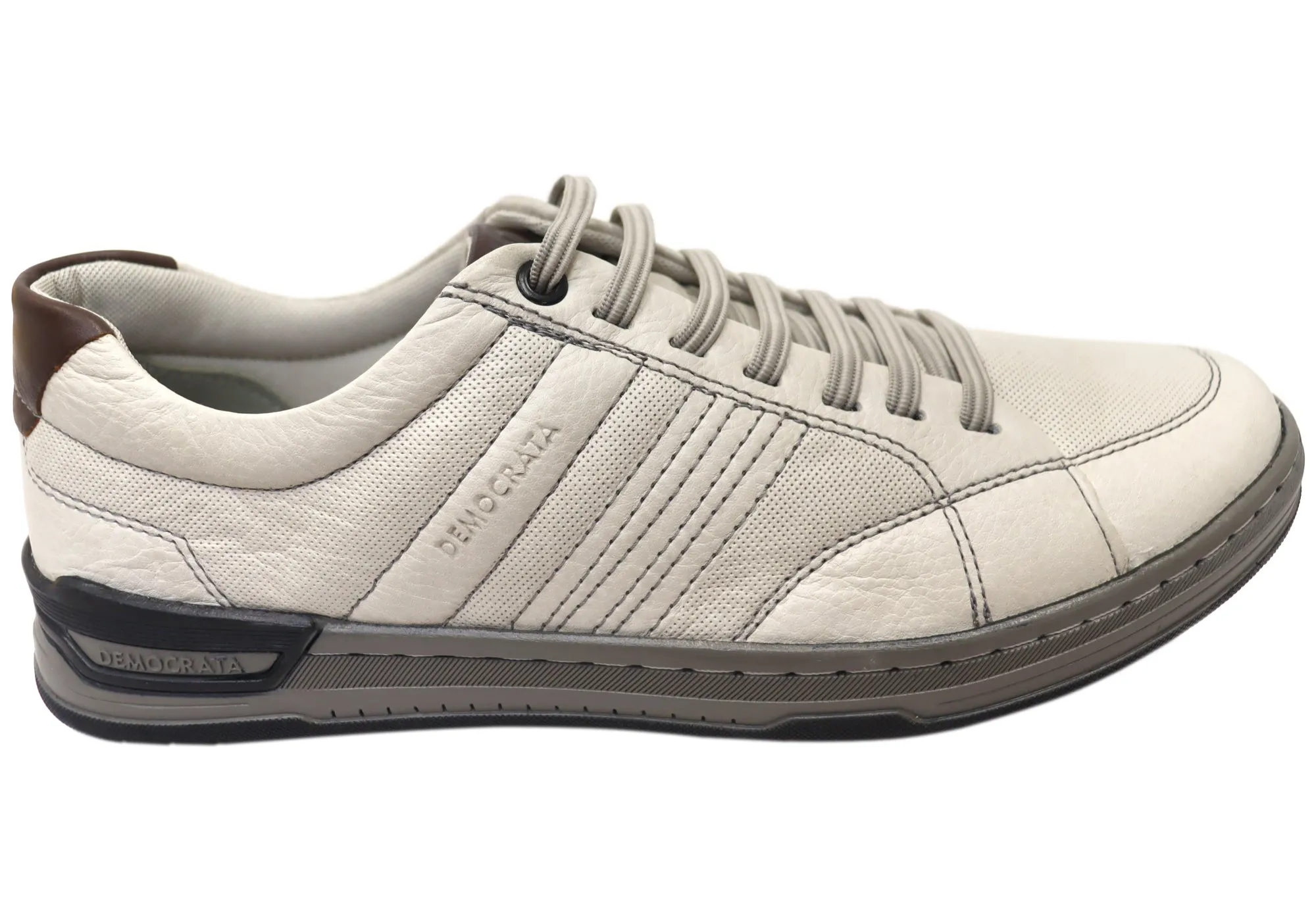 Democrata Tyler Mens Comfortable Leather Casual Shoes Made In Brazil Classic Finish Smooth Motion