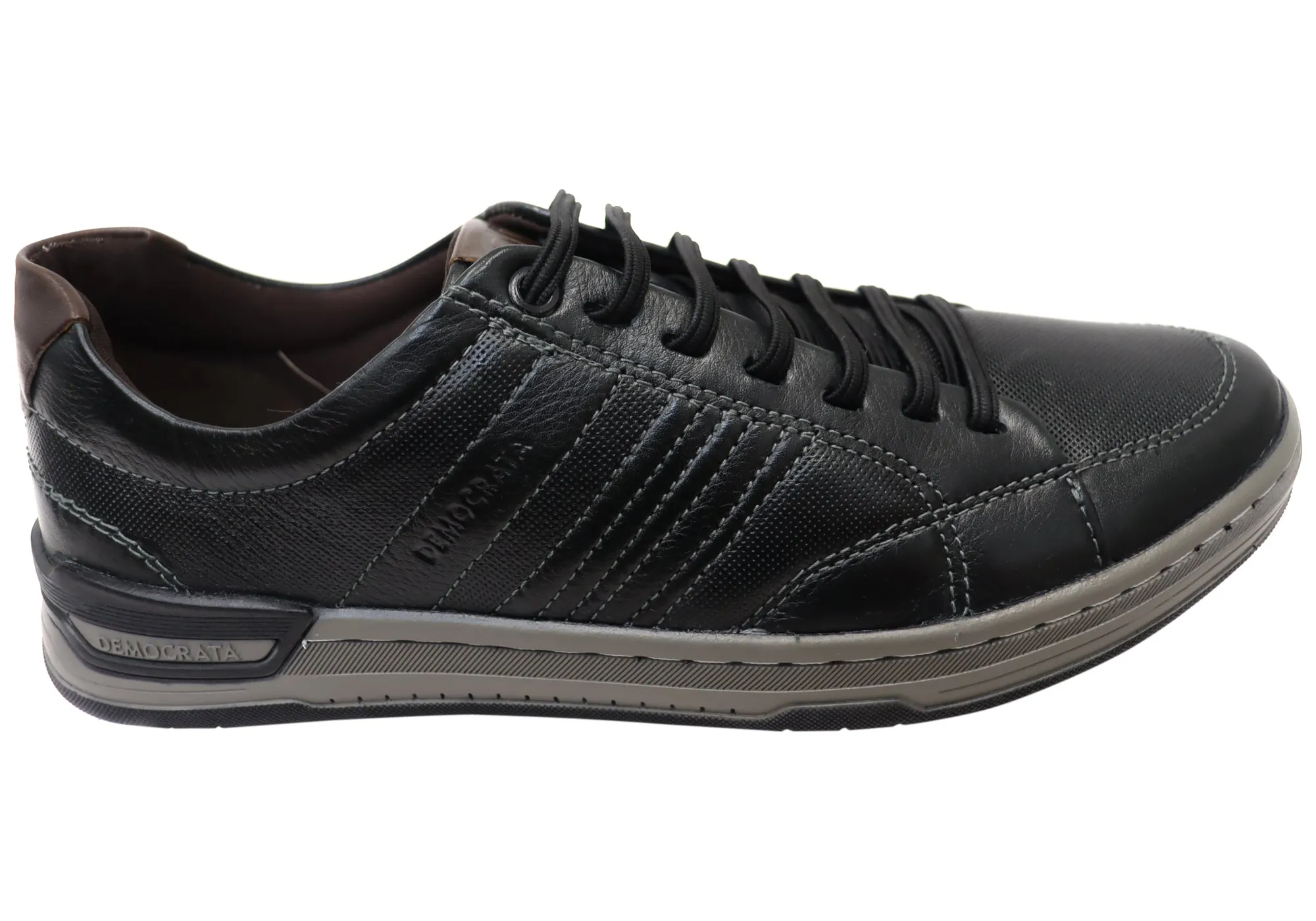 Democrata Tyler Mens Comfortable Leather Casual Shoes Made In Brazil Cloudy Hike Training Ease