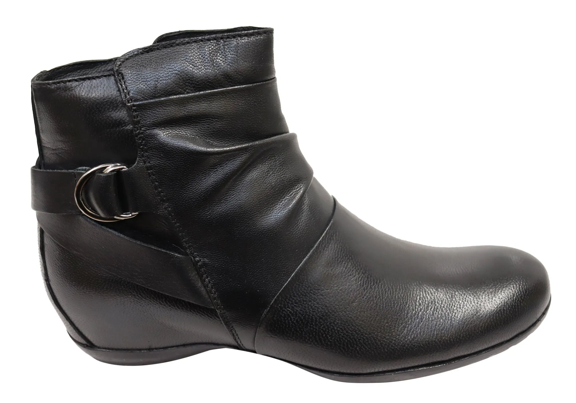 Via Paula Lush Womens Comfortable Brazilian Leather Ankle Boots Ready Use removable insoles